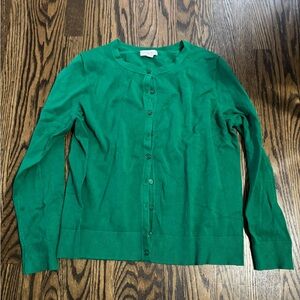 Charter Club Green Cardigan Sweater Classic Knit large